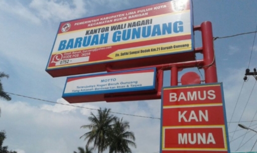 Baruah Gunuang Nagari di Atas Awan