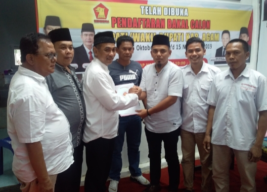Terpanggil Bangun Kampung Halaman, Taslim Daftar Jadi Calon Bupati ke Gerindra Agam