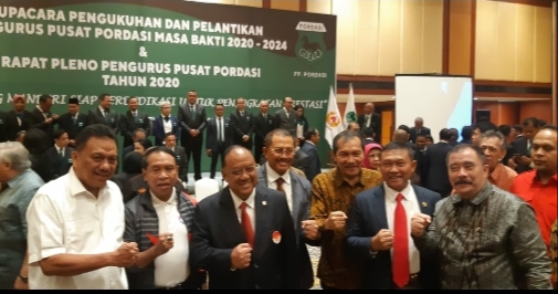 Sekjen DPD RI Donny Moenek Dikukuhkan Sebagai Penasehat PP Pordasi
