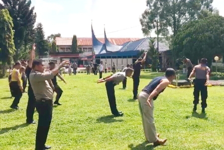 Agar Tubuh Anggota Bugar dan Prima, Polres Payakumbuh Rutin Giat Senam Pagi