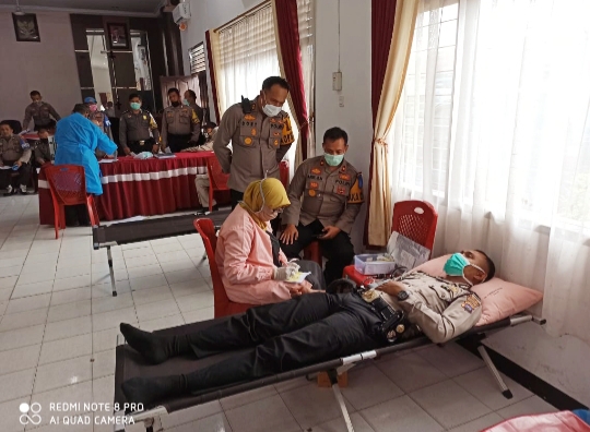 Stok PMI Menipis, Polres Payakumbuh Gelar Donor Darah