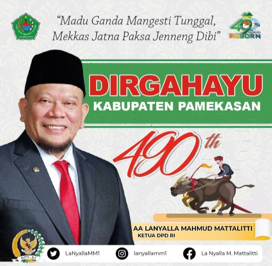 Ketua DPD RI LaNyalla Ucapkan Selamat Hari Jadi Kabupaten Pamekasan