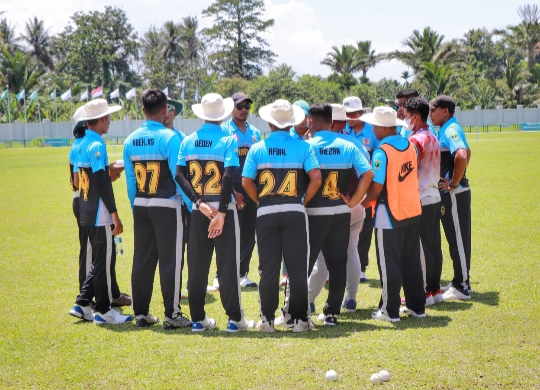 Tim Cricket PON Sumbar Kalah di Dua Laga Awal, Tapi Incar Kemenangan di Dua Kategori Lain