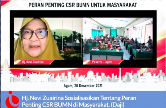 Nevi Zuairina Sosialisasikan Pentingnya CSR BUMN pada Masyarakat Agam