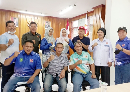 Diterima Ketua KONI Sumbar, KONI Inhu Riau Studi Tiru Soal Porprov