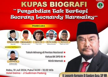Kapas Gelar Kupas Biografi “Pengabdian Tak Bertepi Seorang Leonardy Harmainy”
