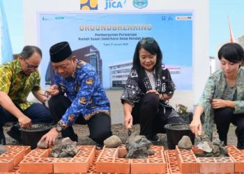 Wamen PU Diana Lakukan Groundbreaking Purwarupa Rusunawa Rendah Karbon