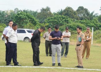 Tim Protokol Kemenpora RI Tinjau Persiapan Acara  “Parade Talenta Atlet Dharmasraya”