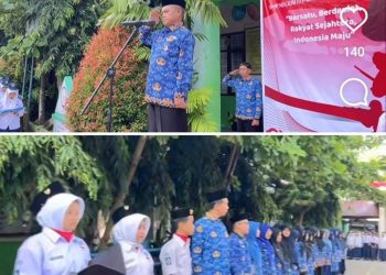 Dengan Semangat yang Menyala, SMPN 13 Padang Gelar Upacara Bendera HUT ke-80 RI