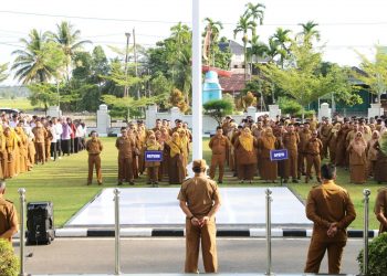Pasca Dilantik, Sekda Kota Pariaman Afrizal Pimpin Apel Pagi Perdana
