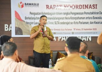 Wawako Mulyadi Teken Nota Kesepahaman Bersama Bawaslu Pariaman
