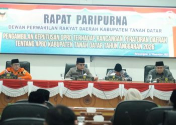 Sah! Ranperda APBD Kabupaten Tanah Datar TA 2026 Disetujui Jadi Perda