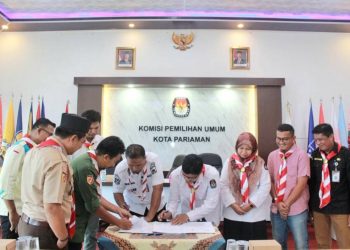 Pramuka Pariaman Teken Kerjasama dengan KPU; Bina Generasi Muda di Bidang Kepemiluan dan Demokrasi