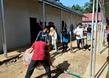 Percepat Pembangunan 117 Huntara, Pemkab Agam Gelar Gotong Royong