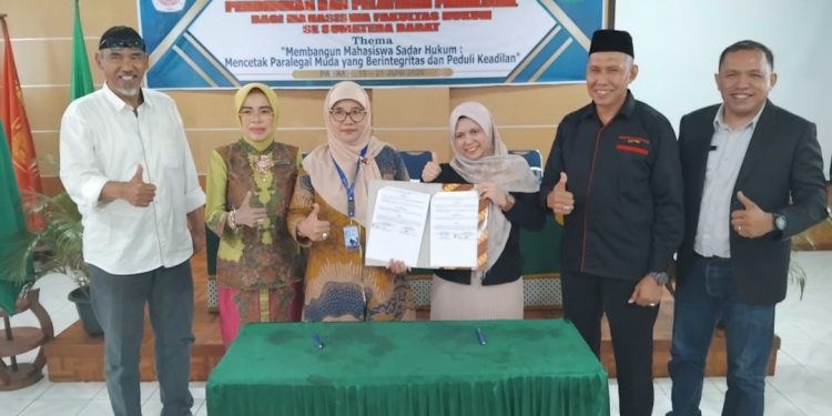 Bangun Kolaborasi, FH Universitas Bung Hatta dan FH Unitas Padang Teken MoA