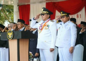 Bupati Tanah Datar Eka Putra Bertindak Sebagai Irup, Upacara HUT RI Ke 81 Berlangsung Khidmat