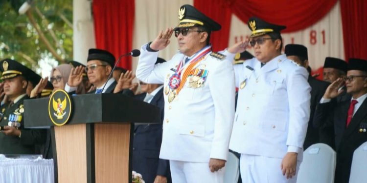 Bupati Tanah Datar Eka Putra Bertindak Sebagai Irup, Upacara HUT RI Ke 81 Berlangsung Khidmat