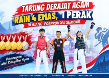 Bupati Benni Warlis Suntik Semangat Atlet Tarung Derajat Agam, 4 Medali Emas dan 1 Perak Berhasil Diraih
