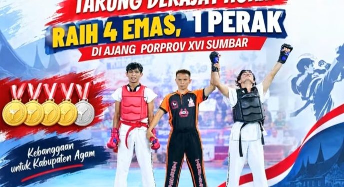 Bupati Benni Warlis Suntik Semangat Atlet Tarung Derajat Agam, 4 Medali Emas dan 1 Perak Berhasil Diraih