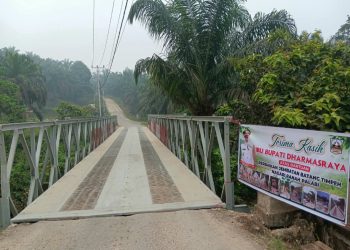 Respons Cepat Bupati Annisa, Dua Jembatan di Timpeh yang Dulunya Lantai Kayu Sekarang Berganti Plat Baja